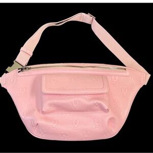 New Dr. Zodiak's Moonrock Pink Faux Leather Fanny Pack Waist Sling Bag Women